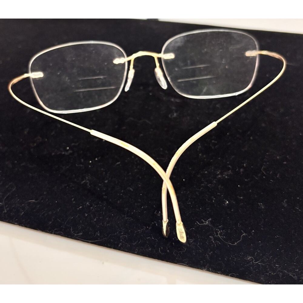 Silhouette Eyeglasses 5515 70 7530 Titanium Gold Rimless Frames 21/160 Austria